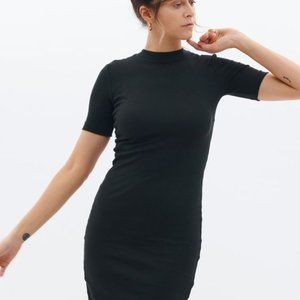 Kotn Mock Neck Dress in Deep Sea